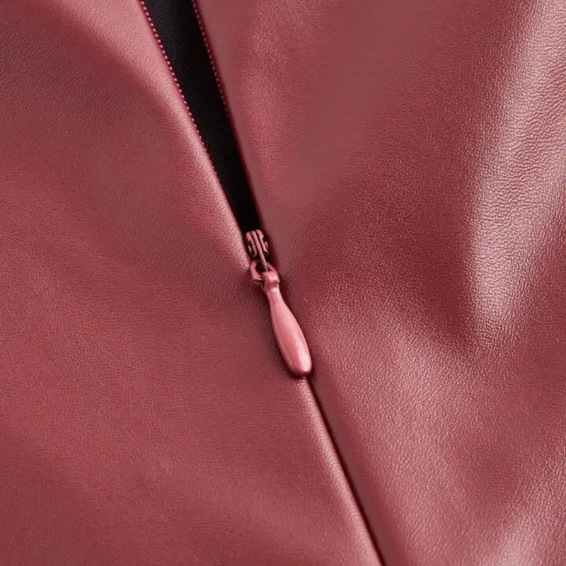 Asymmetrisches Ledertop Lea