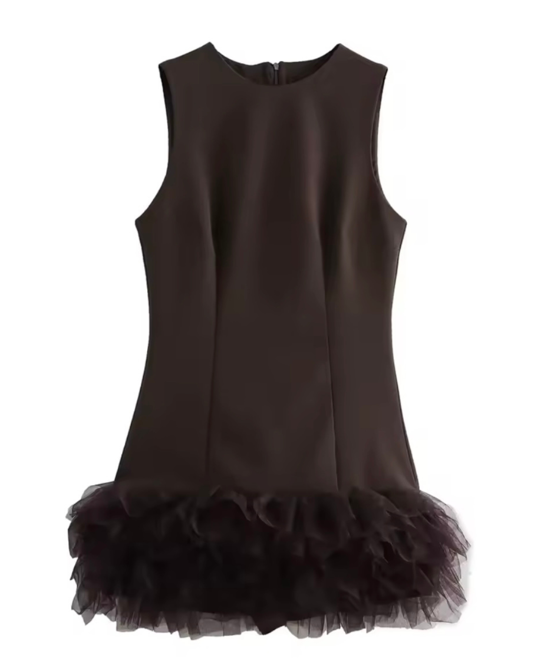 Elegantes Minikleid mit Tüllsaum