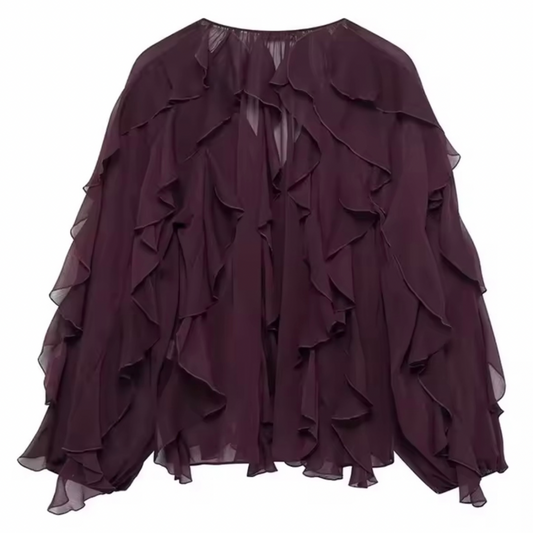 Verspielte Rüschenbluse